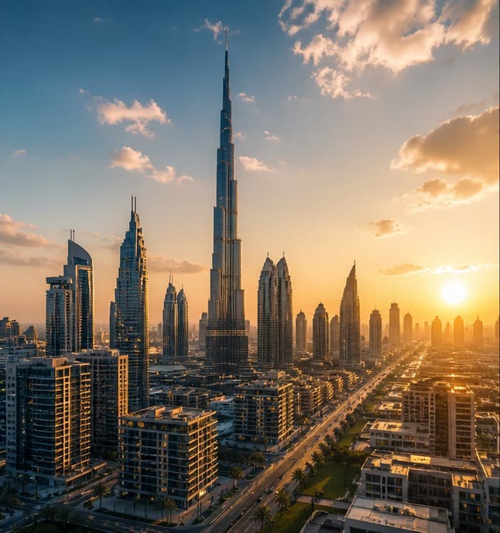 Dubai skyline and urban growth